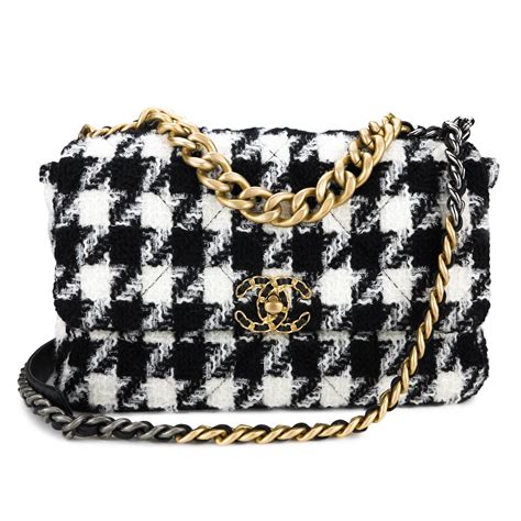 black and white checkered chanel purse|chanel purses black original.